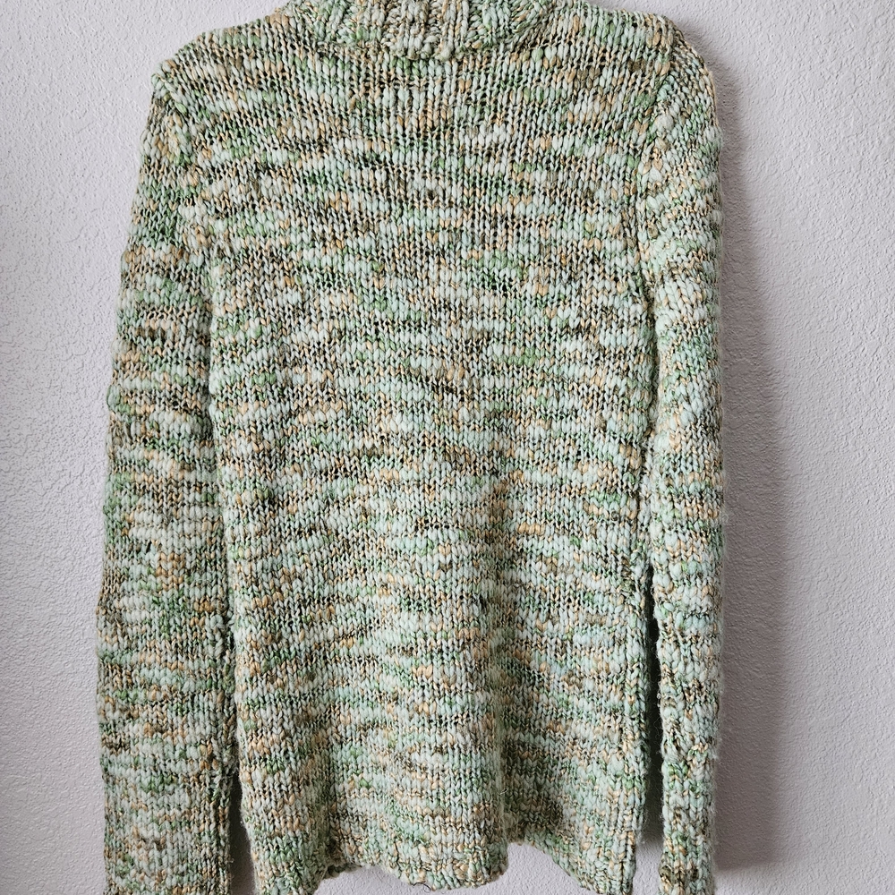 Moda International Green and Cream Knit Cardigan - Picture 3 of 4